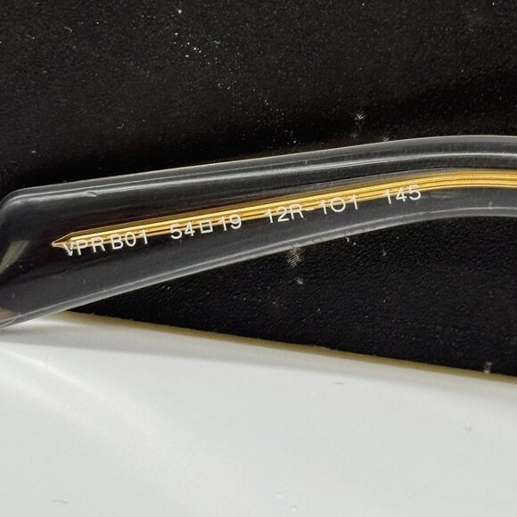 NEW PRADA PRB01V 12R1O1 WOMEN TRANSPARENT GRAY VPR B01 12R1O1 EYEGLASSES - Picture 7 of 9